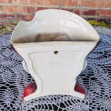 Vintage Ceramic Royal Copley Elder Gentleman Face Bust Plant Vase Holder Decor