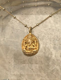 Vintage Gold Over Sterling Silver Signed Satya 925 Ganesh Elephant Necklace