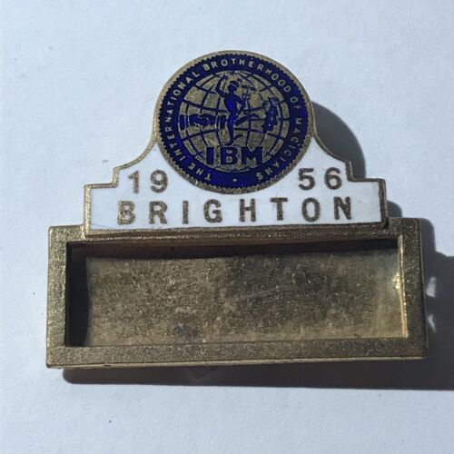 IBM 1956 Brighton Name tag Pin Badge