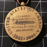 Vintage World War 2 Rainbow Ribbon Medal Pin