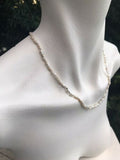 14K Gold Estate Vintage Antique Cultured White Pearls Bead Signed 14kp Necklace