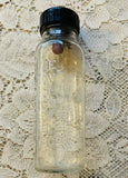 Vintage Evenflo Embossed Glass Baby Bottle With Nipple Lid Screw Top 7.5"
