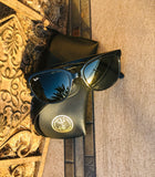 Authentic Ray Ban Designer Black Sunglasses France Frame Nylon with Case