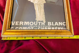 Vermouth Blanc Comoz de Chambery Liqueur Gold Tone Vintage Framed Art Picture