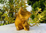 Vintage Ceramic Art Pottery Gold Tone Koala Animal Figurine Sculpture Decor