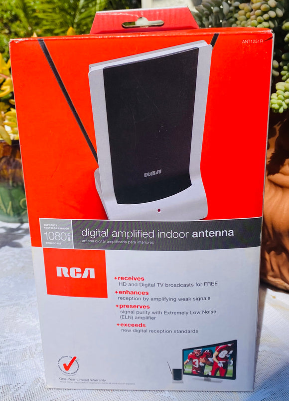 RCA 1080 Broadcast HD-TV Digital Amplified Indoor Antenna Signal Enhancer in Box