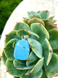 Vintage Sterling Silver Signed 925 Blue Stone Pendant