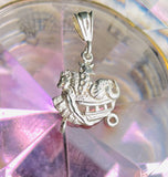 Sterling Silver Signed 925 Noah’s Ark Animal Lion Giraffe Elephant Charm Pendant