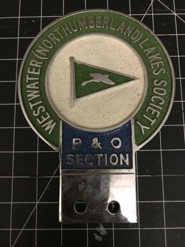 Westwater (northumberland) Lakes Society P&O Section Car Badge
