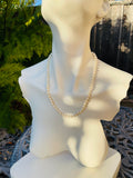 Vintage 14K Yellow Gold Knotted Pearl Fine Necklace 14KT