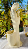 Haeger Pottery Madonna Holding Child White Porcelain Statue Flower Planter Vase