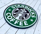 Authentic 90s STARBUCKS Coffee Store Front 1.5 FT Siren Logo Sign Collectible