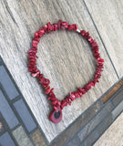 Vintage Estate Red Coral Handmade Artisan Necklace
