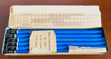 Vintage Mars Staedtler Pencil Stationary Set in Tin Gold Tone Tin Box