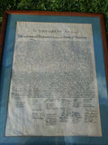 The Unanimous Declaration Of The Thirteen United States Framed Art