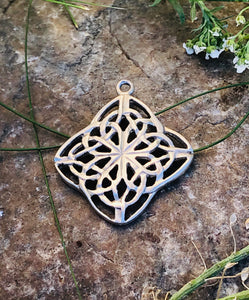 Vintage Sterling Silver 925 Sacred Geometric Symbol of Life Charm Pendant