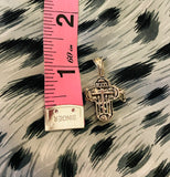 Vintage Signed Sterling Silver 925 Cross Religious Crucifix Pendant Locket 3.94g