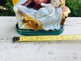Vintage Signed Art Japan Porcelain Ceramic Christian Nativity Scene Jesus Manger