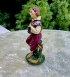 Flushed Woman Figurine Signed Made In Italy