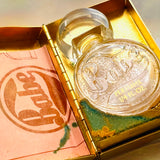 Vintage “Babe” Brand Petite Glass Perfume Bottle Gold Tone Metal Keep Safe Box