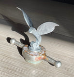 Antique Jewett Winged Flying J Hood Ornament Emblem Radiator Cap Automobilia