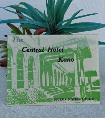 Vintage Luggage Label The Central Hotel Kano Nigeria Hotels Limited