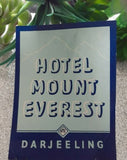 Vintage Hotel Mount Everest Luggage Sticker Label Darjeeling India
