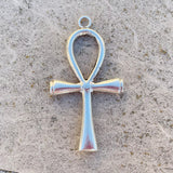 Ankh Ansate Egyptian Eternal Life Cross Sterling Silver Pendant Weighs 7.9g