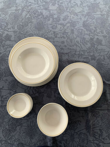 Syracuse China Syralite Dish Dinner Ware Plates Bowls Set 2-F USA White Dishes