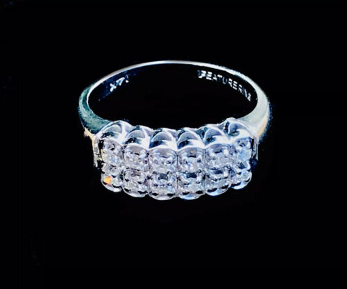 14k White Gold 585 .24 cttw Round Diamond Ring Size 6.5