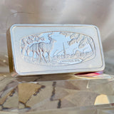 Solid Sterling Silver 1000 Grains Guaranteed Franklin Mint PA Christmas 1997 Bar