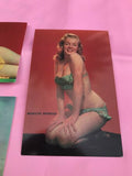Authentic Vintage Lusterchrome Marilyn Monroe Postcard Lot of 3 - Clean