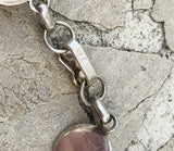 Vintage Sterling Silver 925 Cranberry Spinel Purple Stone Link Bracelet 13.85g