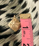 Sterling Silver 925 Flower of Life Diamond Shape Geometric Vintage Charm Pendant