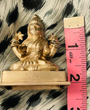 Antique Sterling Silver Seated Spiritual Hindu God Laxmi Deity Statue 41.97g