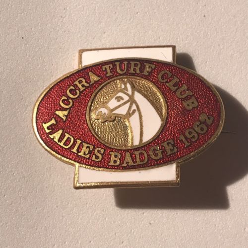Accra Turf Club Ladies Badge 1962 Badge #26