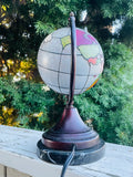 Metal Decorative Multi Color Painted Art Glass Colorful World Globe Lamp Light