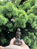 Antique Asian Thai Bronze Metal Devotee Temple Figure Relic Armstrong Collection