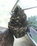 Antique High Relief 3D Brass Dragon Rajasthan India Ring Size 10