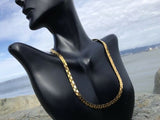 Vintage Goldtone Signed Monet Necklace W Adjustable Length Hook Clasp