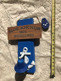 Vintage Blue Anchor Inc USA Wood & Metal Nautical Ship Anchor Bell Wall Decor