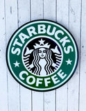 Authentic 90s STARBUCKS Coffee Store Front 1.5 FT Siren Logo Sign Collectible