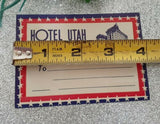 Vintage Luggage Sticker Label Hotel Utah Salt Lake City