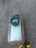 Mini HD Flip Camcorder Video In Box & Orange Waterproof up to 30ft Case + Strap