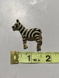 Gold Tone Black And White Enamel Zebra Pin Brooch