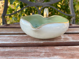 Vintage Nippon Hand Painted Pastel Blue Green Gold Tone Decorative Dish