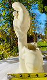 Haeger Pottery Madonna Holding Child White Porcelain Statue Flower Planter Vase