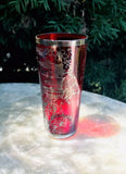Pauly & G 1950’s Venezia Murano Venetian Ruby Red&Silver Art Glass 4 Piece Set