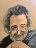 RARE Original Painting of Jerry Garcia by Foot Painter Artist Sheri Caldwell