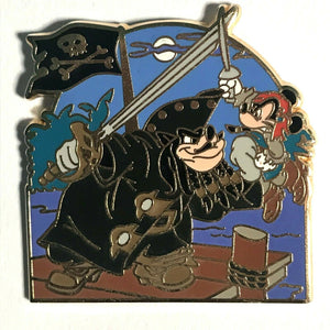 Disney Pete as Blackbeard Pirate and Mickey as Jack Sparrow Pin 83686 Authentic